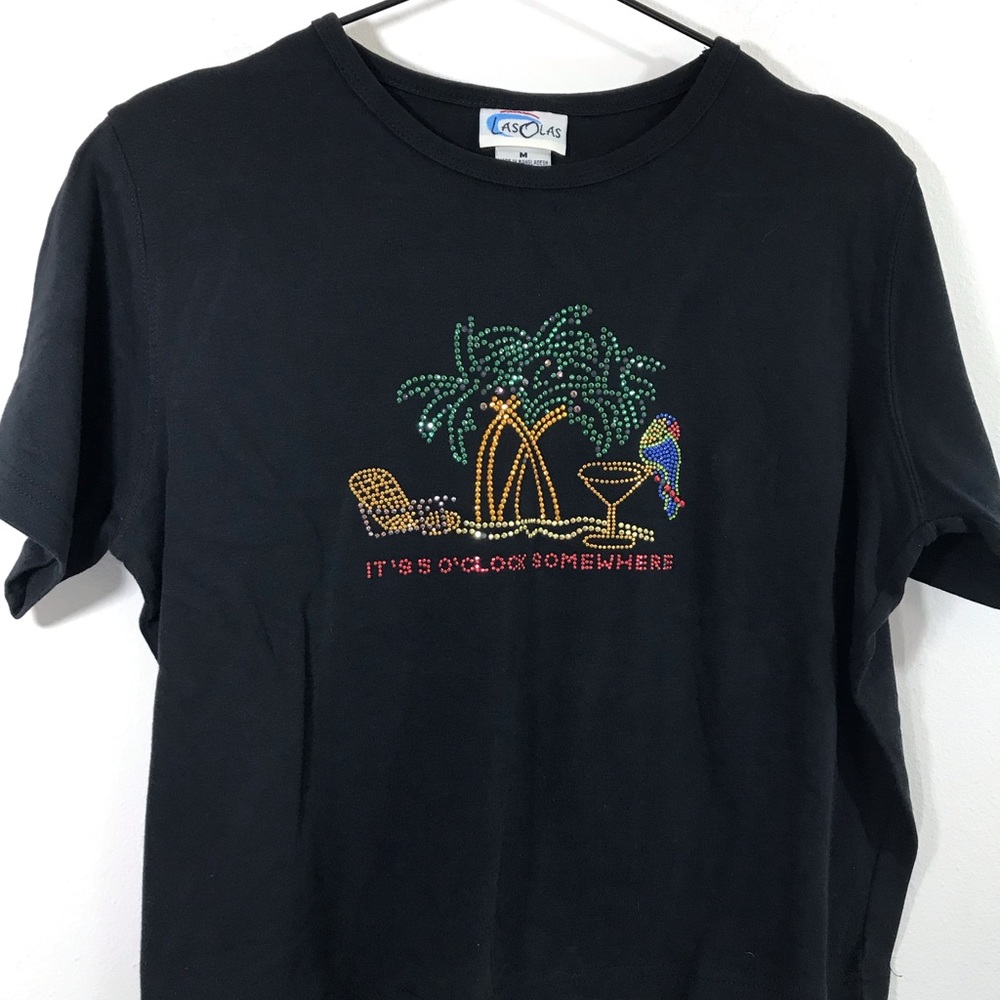 Retro rhinestone “It’s 5 O’Clock Somewhere tee